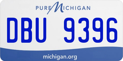 MI license plate DBU9396