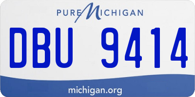 MI license plate DBU9414