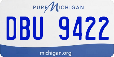 MI license plate DBU9422