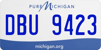 MI license plate DBU9423