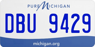 MI license plate DBU9429