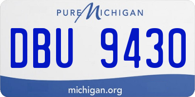 MI license plate DBU9430