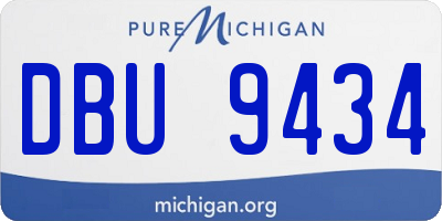 MI license plate DBU9434