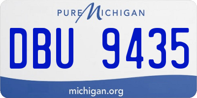 MI license plate DBU9435