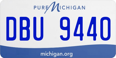 MI license plate DBU9440