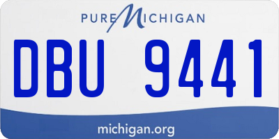 MI license plate DBU9441