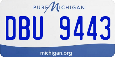 MI license plate DBU9443