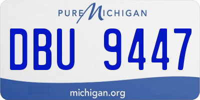 MI license plate DBU9447