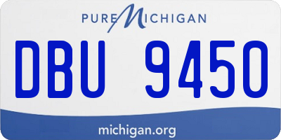 MI license plate DBU9450