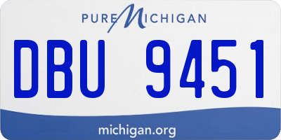 MI license plate DBU9451