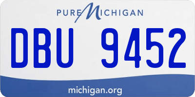 MI license plate DBU9452