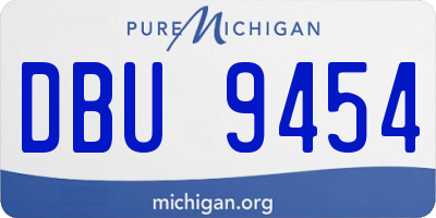 MI license plate DBU9454