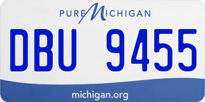 MI license plate DBU9455