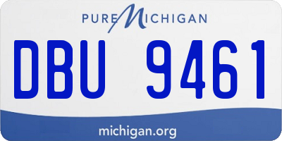 MI license plate DBU9461