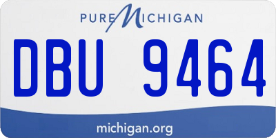 MI license plate DBU9464