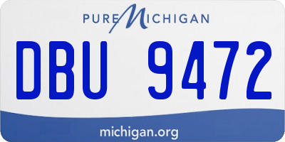 MI license plate DBU9472