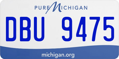 MI license plate DBU9475