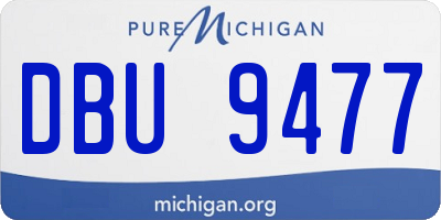 MI license plate DBU9477