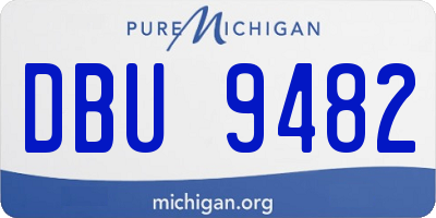 MI license plate DBU9482