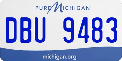 MI license plate DBU9483