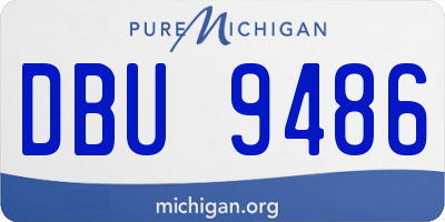 MI license plate DBU9486