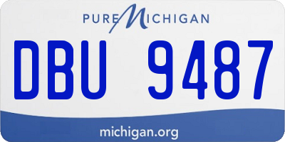 MI license plate DBU9487
