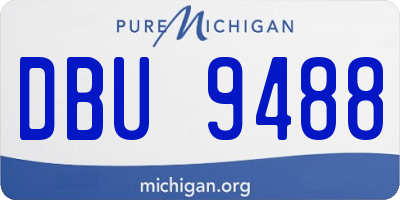 MI license plate DBU9488