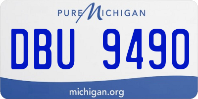 MI license plate DBU9490