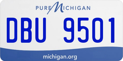 MI license plate DBU9501
