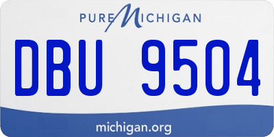 MI license plate DBU9504
