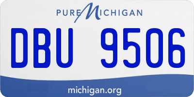 MI license plate DBU9506