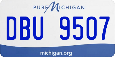 MI license plate DBU9507