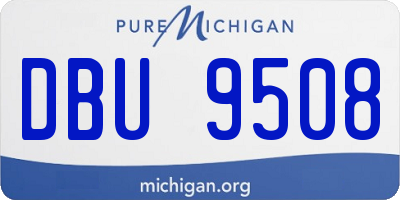 MI license plate DBU9508
