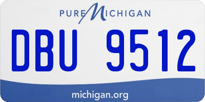 MI license plate DBU9512