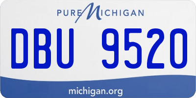 MI license plate DBU9520
