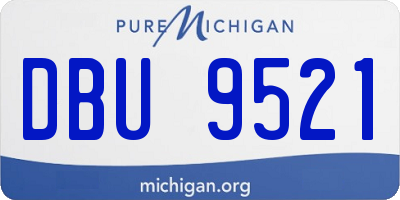 MI license plate DBU9521