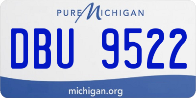 MI license plate DBU9522