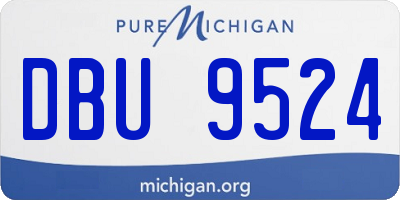 MI license plate DBU9524