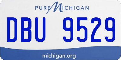 MI license plate DBU9529