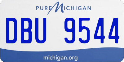 MI license plate DBU9544