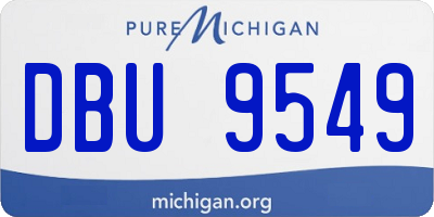 MI license plate DBU9549