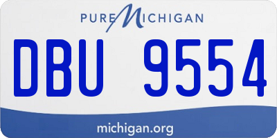 MI license plate DBU9554