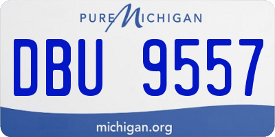 MI license plate DBU9557