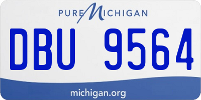 MI license plate DBU9564