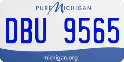 MI license plate DBU9565