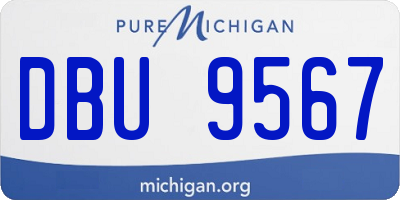 MI license plate DBU9567