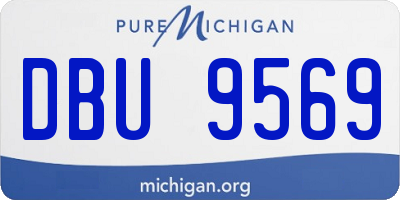 MI license plate DBU9569