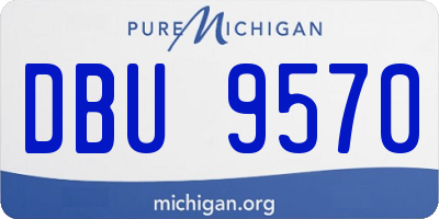 MI license plate DBU9570