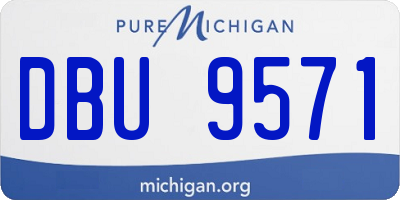 MI license plate DBU9571