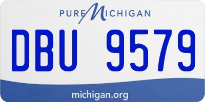 MI license plate DBU9579